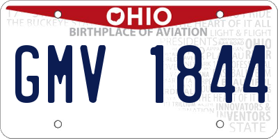 OH license plate GMV1844