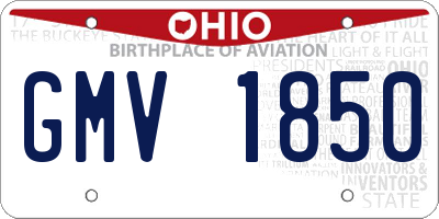OH license plate GMV1850