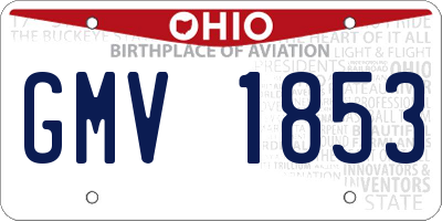 OH license plate GMV1853