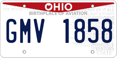 OH license plate GMV1858