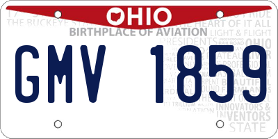 OH license plate GMV1859