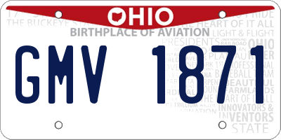 OH license plate GMV1871