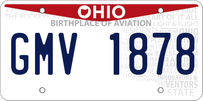 OH license plate GMV1878