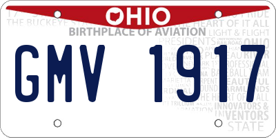 OH license plate GMV1917
