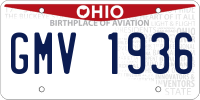 OH license plate GMV1936