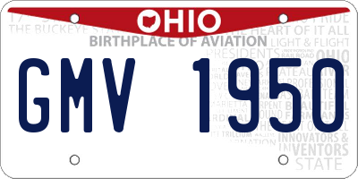 OH license plate GMV1950