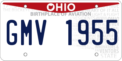 OH license plate GMV1955