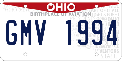 OH license plate GMV1994