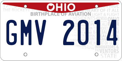 OH license plate GMV2014