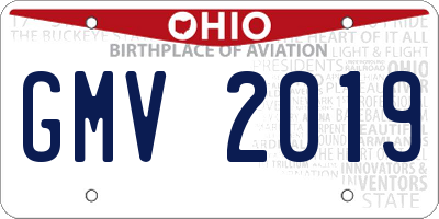 OH license plate GMV2019