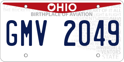 OH license plate GMV2049