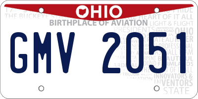 OH license plate GMV2051