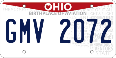 OH license plate GMV2072
