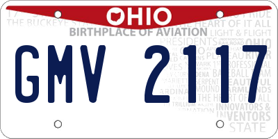 OH license plate GMV2117