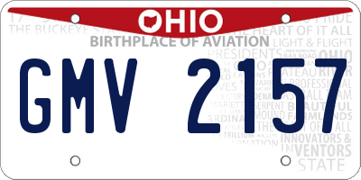 OH license plate GMV2157