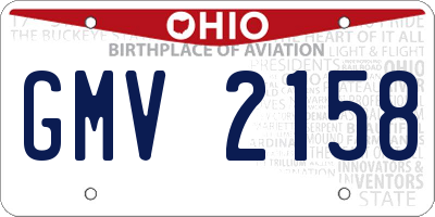 OH license plate GMV2158