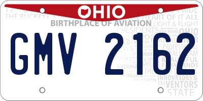 OH license plate GMV2162