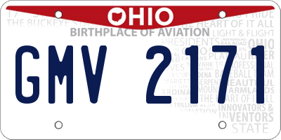OH license plate GMV2171