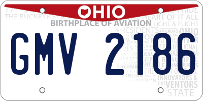 OH license plate GMV2186
