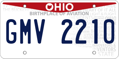 OH license plate GMV2210