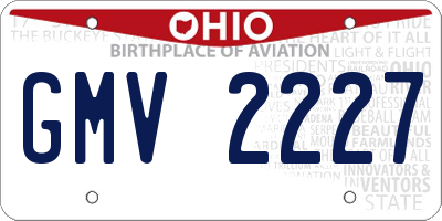 OH license plate GMV2227