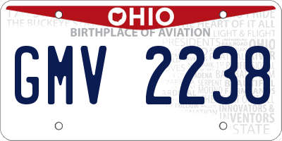 OH license plate GMV2238