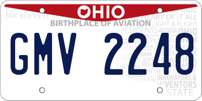 OH license plate GMV2248
