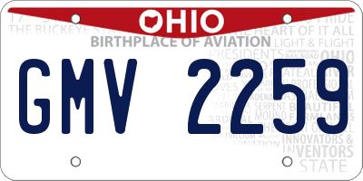 OH license plate GMV2259