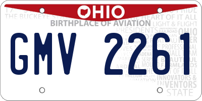 OH license plate GMV2261