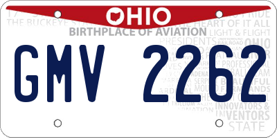 OH license plate GMV2262