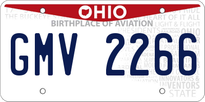 OH license plate GMV2266
