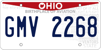 OH license plate GMV2268