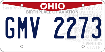 OH license plate GMV2273