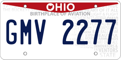 OH license plate GMV2277