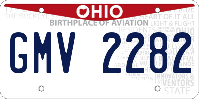 OH license plate GMV2282