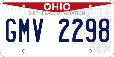 OH license plate GMV2298