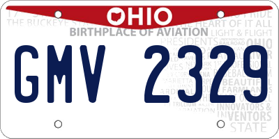 OH license plate GMV2329