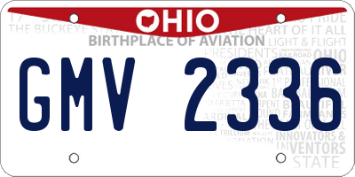 OH license plate GMV2336
