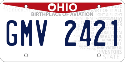 OH license plate GMV2421
