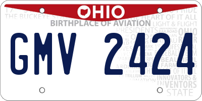 OH license plate GMV2424