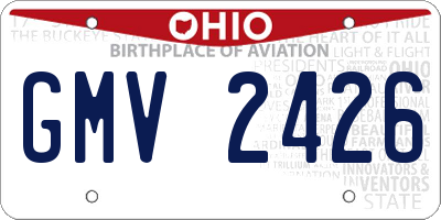 OH license plate GMV2426