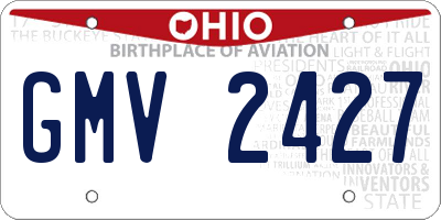 OH license plate GMV2427
