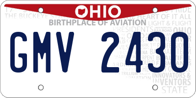 OH license plate GMV2430