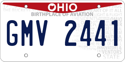OH license plate GMV2441