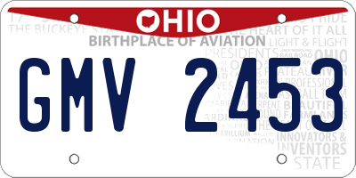 OH license plate GMV2453