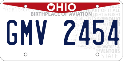 OH license plate GMV2454