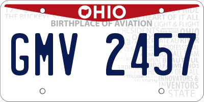 OH license plate GMV2457