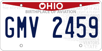 OH license plate GMV2459