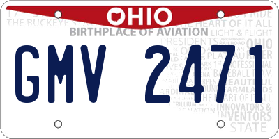 OH license plate GMV2471