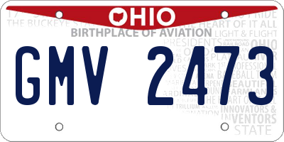 OH license plate GMV2473